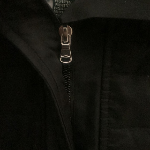 LRL Ralph Lauren Active L-RL Black & White Quilted Fleece top size Large - Picture 3 of 6